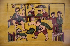 Traditional, contemporary Dong Ho paintings on display