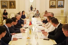 At the meeting between Chief Justice of the Supreme People’s Court Nguyen Hoa Binh and Chairwoman of the Russian Supreme Court Irina Podnosova. (Photo: VNA)