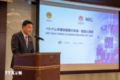 Vietnamese Ambassador to Japan Pham Quang Hieu speaks at the event (Photo: VNA)
