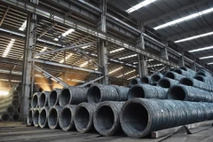 Hot rolled coils in storage at a facility in the northern province of Ha Nam. (Photo: VNA)