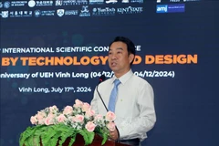 Chairman of the provincial People's Committee Lu Quang Ngoi speaks at the event (Photo: VNA)
