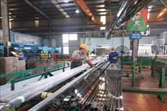 Workers at the Dong Anh Industrial Park. (Photo: VNA)