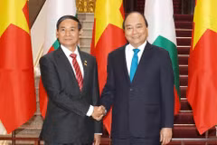 Prime Minister welcomes Myanmar President in Hanoi