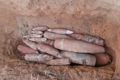 Dozens of leftover war mortar shells found in Quang Tri 