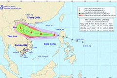 Storm Podul enters East Sea, moves west