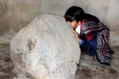 Quang Ngai: unique stone instrument found on Bui Hui grassland