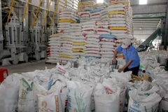 Eight-month rice exports down