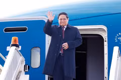 Prime Minister Pham Minh Chinh arrives in Kazan city of Russia (Photo: VNA)