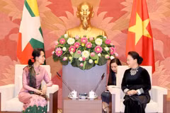 National Assembly Chairwoman hosts Myanmar State Counsellor 