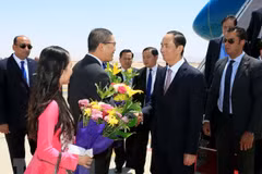 President Tran Dai Quang begins State visit to Egypt