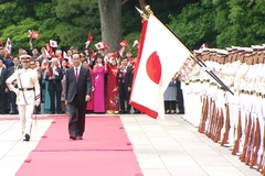 Japanese media highlights welcome ceremony for Vietnamese President