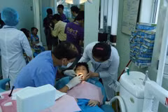 Children with genetic facial defects receive surgical operations
