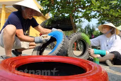 More recycled playground opened for kids in Hanoi 