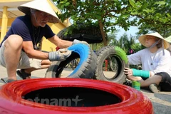 More recycled playground opened for kids in Hanoi 