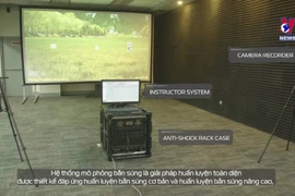 Visitors experience Viettel’s shooting simulation system