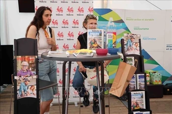 Vietnam Pictorial publications showcased at the Wallonia Festival (Photo: VNA)