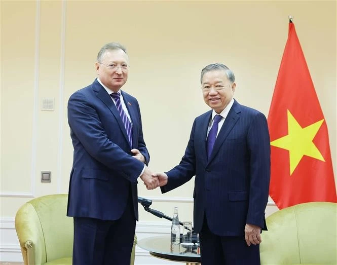Party chief receives leaders of prominent Russian businesses | Vietnam+ (VietnamPlus) Party chief receives leaders of prominent Russian businesses | Vietnam+ (VietnamPlus)