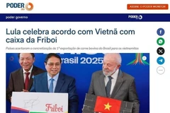 Poder360 reports on the talks between Vietnamese PM Pham Minh Chinh and Brazilian President Lula da Silva. (Screenshot of the article – VNA)