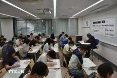 The Vietnamese language proficiency exam sees a record number of candidates. (Photo: VNA)