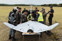 Unmanned assassin: Air force officers test a 'Kamikaze' UAV made to boost their combat readiness. Royal Thai Air Force (Photo: Bangkokpost)