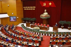 The second and final working day of the 13th Party Central Committee's meeting. (Photo: VNA)