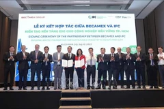 At the signing ceremony for the partnership between Becamex Binh Duong and IFC in HCM City on July 16, 2025.