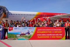Russian visitors to Nha Trang city of Khanh Hoa province. (Photo: Vietjet)