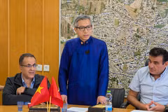 Vietnamese Ambassador to Israel Ly Duc Trung at the meeting (Photo: VNA)