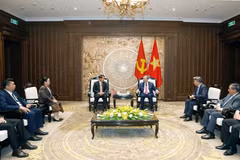 Top Vietnamese leader receives Vientiane official in Hanoi