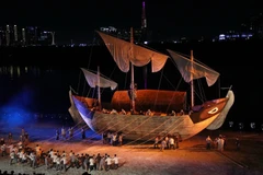 The opening spectacle “The Legendary Ship” wins a Gold Award in the “Cultural Event” category. (Photo: VNA)