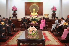 The working session between the Thai business delegation led by Ambassador Urawadee Sriphiromya and Nguyen Thi Ngoc Diep, Vice Chairwoman of the municipal People’s Committee, on October 29 (Photo: VNA)