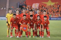 The Vietnamese women's team (Photo: VNA)
