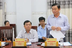 Nguyen Van Nhien, Director of the Oc Eo Cultural Relic Management Board in An Giang province, speaks at the working session. (Photo: VNA)