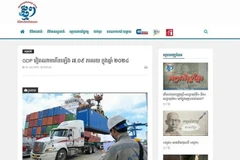 A snapshot of the e-newspaper ThmeyThmey publishing an article on January 18 titled Vietnam’s GDP grows by 7.09% in 2024. (Photo: VNA)