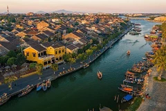 A bird's eye view of the ancient city of Hoi An (Photo: baoquangnam.vn)