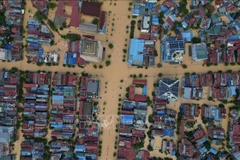 A flooded area in Thai Nguyen province (Photo: VNA)