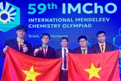 All four Vietnamese students competing in the 59th Mendeleev International Chemistry Olympiad have won medals, including two golds and two silvers. (Photo: VNA)