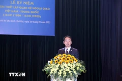 Chinese Ambassador to Vietnam He Wei addresses the event. (Photo: VNA)