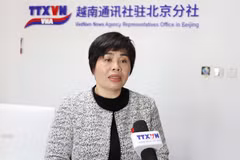 Professor Pan Jin’e, senior researcher at the Institute of Marxism Studies under the Chinese Academy of Social Sciences, speaks to a VNA correspondent in China. (Photo: VNA)