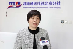 Professor Pan Jin’e, senior researcher at the Institute of Marxism Studies under the Chinese Academy of Social Sciences, speaks to a VNA correspondent in China. (Photo: VNA)