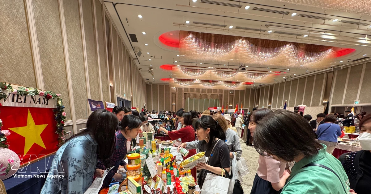 Vietnamese traditional products showcased at charity bazaar in Japan