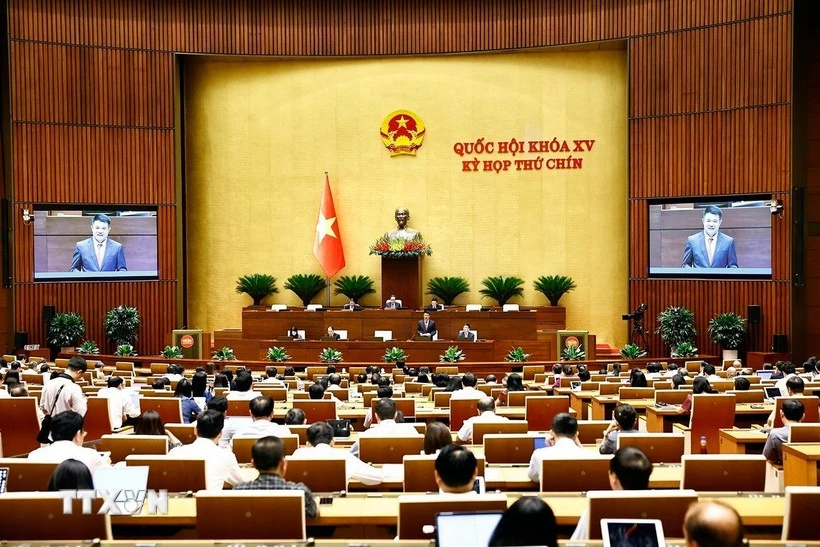 Prosecutor General of the Supreme People's Procuracy Nguyen Huy Tien speaks at the National Assembly's 9th session. (Photo: VNA)