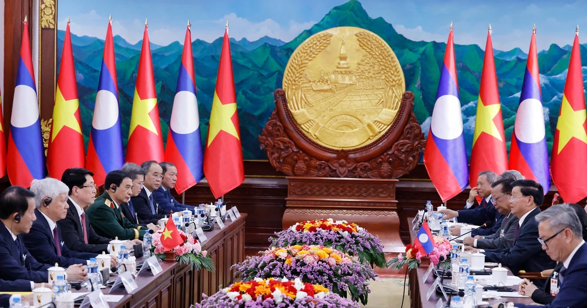 Vietnamese State President holds talks with top Lao leader