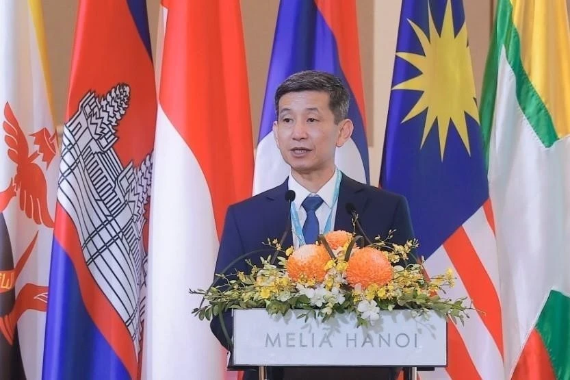 Nguyen Danh Hoang Viet, Director of the Sports Authority of Viet Nam, addresses the opening of the 16th ASEAN Senior Officials Meeting on Sports (SOMS-16). (Photo: VNA)