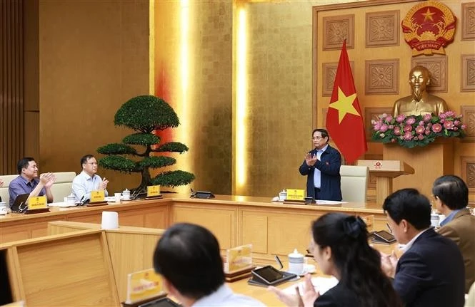 Prime Minister Pham Minh Chinh speaks at the conference on developing a data exchange in Viet Nam on November 1, 2025 (Photo: VNA) 