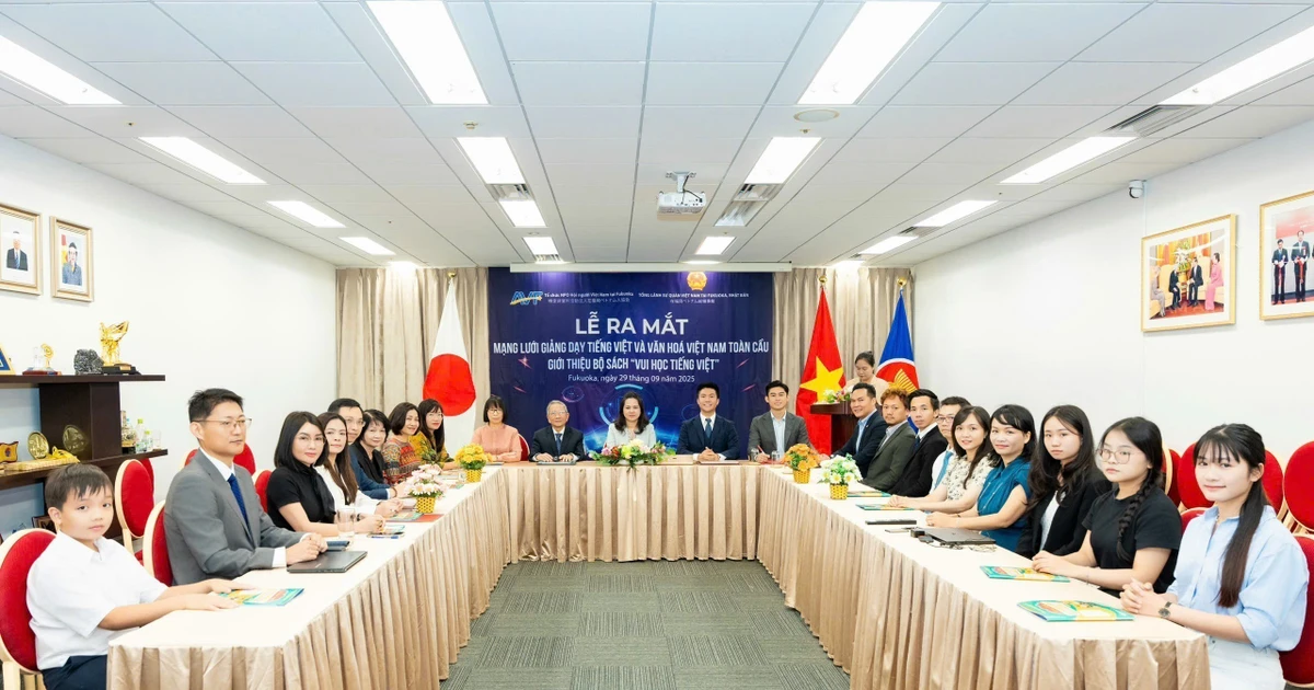 The launch of the global network for Vietnamese language and cultural teaching in Fukuoka prefecture, Japan, on September 29. (Photo: VNA)