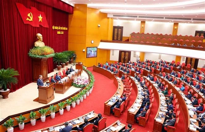At the opening ceremony of the 13th Party Central Committee’s 12th plenum in Hanoi on July 18. (Photo: VNA)