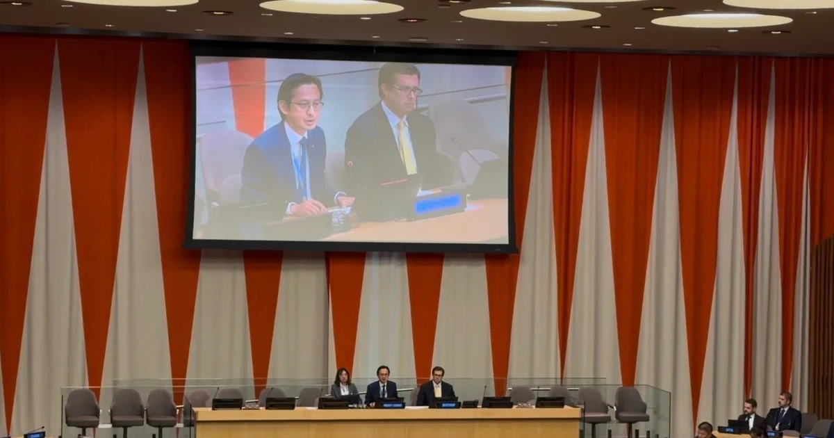 Ambassador Do Hung Viet, Permanent Representative of Viet Nam to the UN and designated President of the 11th Review Conference (RevCon11) of the Treaty on the Non-Proliferation of Nuclear Weapons (NPT), chairs the first informal meeting with member states of the treaty in New York on October 7, 2025. (Photo: VNA)
