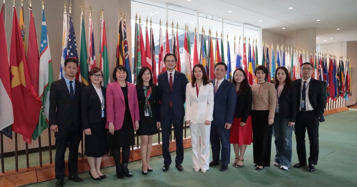 The Vietnamese delegation attends the voting session. (Photo: VNA)