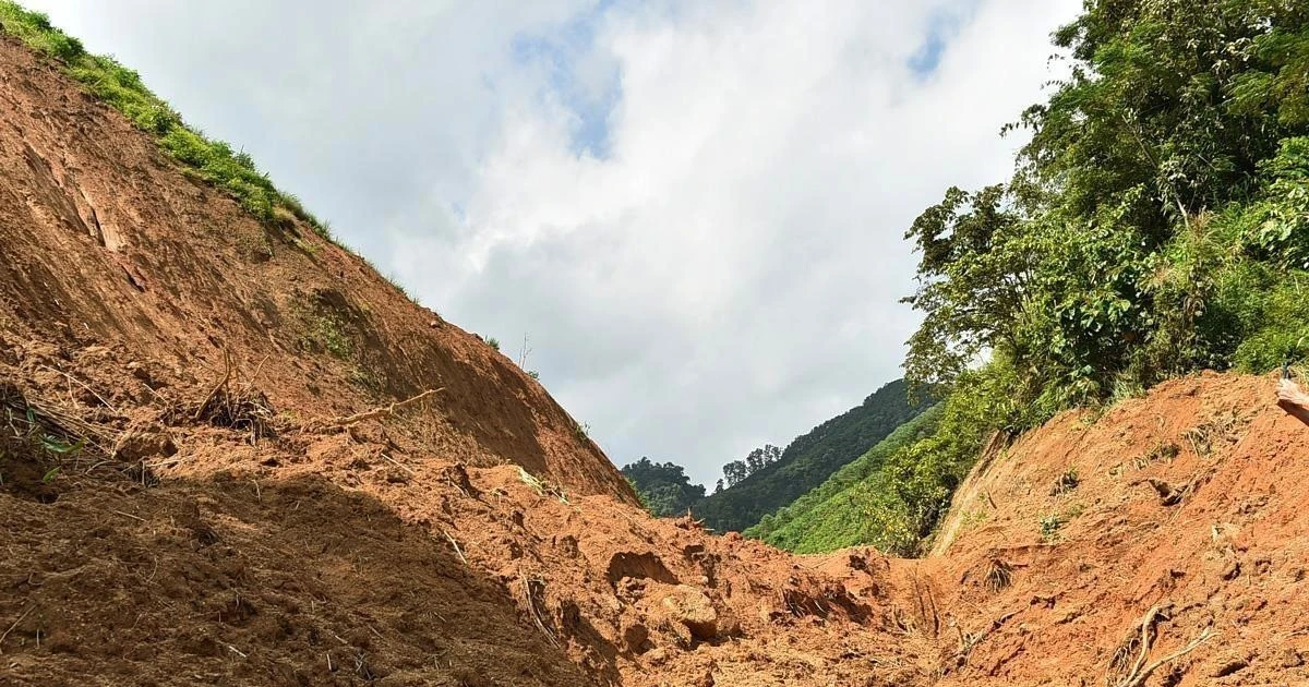 Landslide in Ngoa village, Yen Phu commune, Tuyen Quang province (Photo: VNA)
